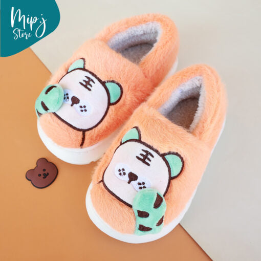 Cheetah fluffy shoes for kids