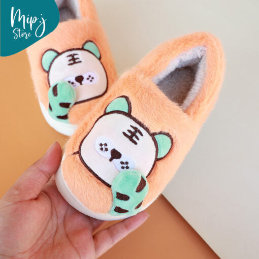 Cheetah fluffy shoes for kids