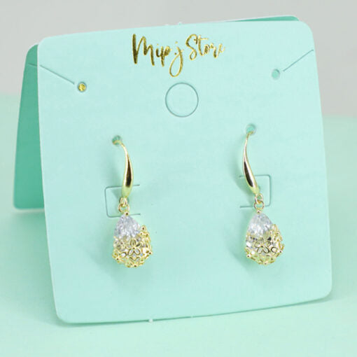 Elegant Drop Small Earing With 925 Silver Tip