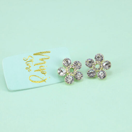 Elegant Flowers Studs Earing with 925 silver tip