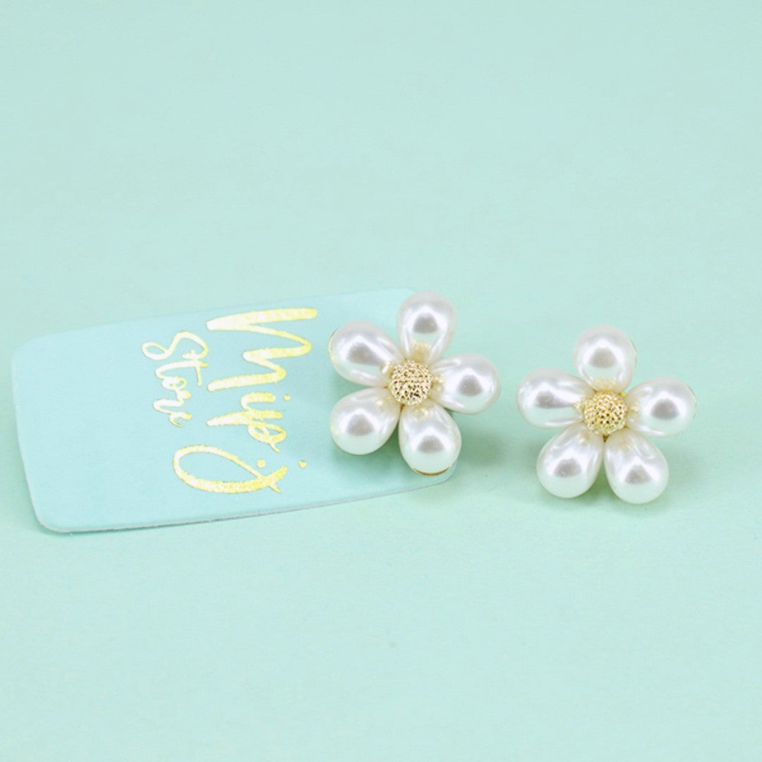 Elegant Flowers Studs Earing with 925 silver tip