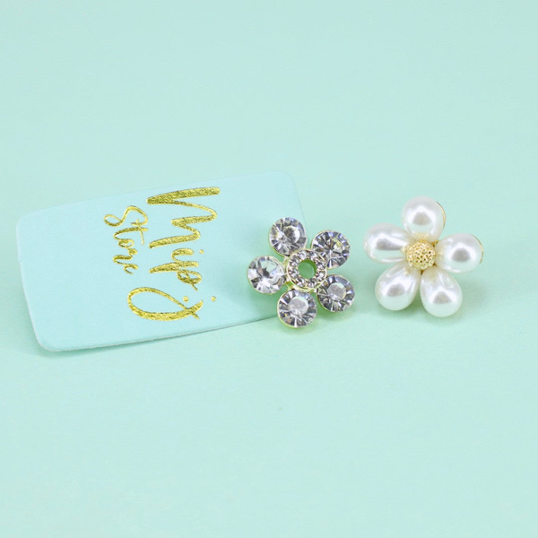 Elegant Flowers Studs Earing with 925 silver tip