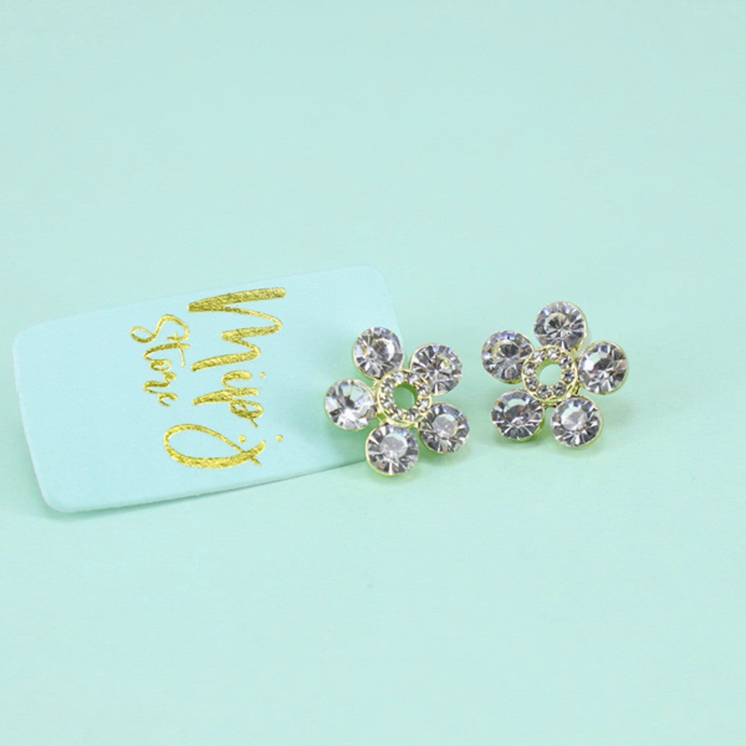 Elegant Flowers Studs Earing with 925 silver tip