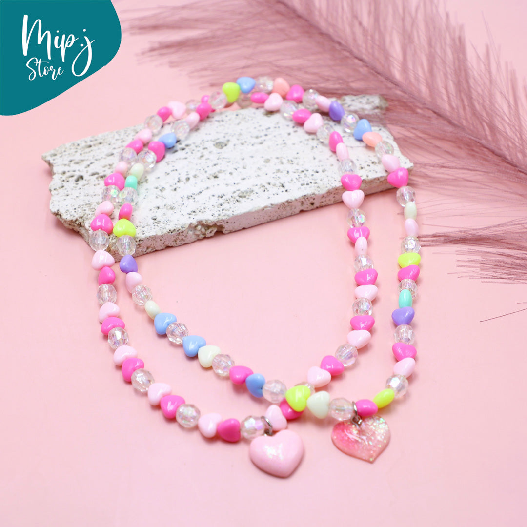Heart to Heart necklace and bracelet jewelry set