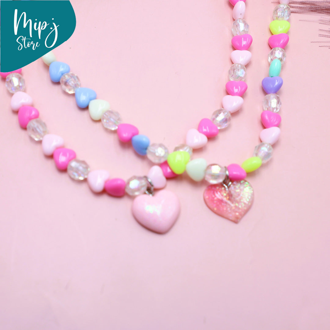 Heart to Heart necklace and bracelet jewelry set
