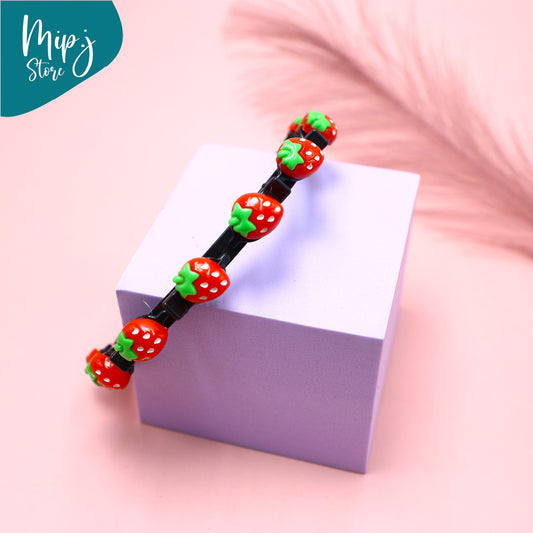 Sweet Strawberry Claw Clip Hairband – For Little Girls