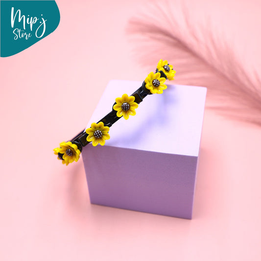 Sunny Sunflower Claw Clip Hairband – For Little Girls